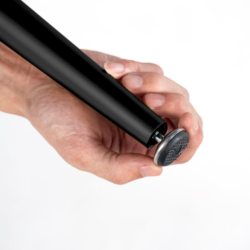 Table de salle à manger rectangulaire extensible blanche effet marbre de style scandinave pieds noir 120-160 WHALEN WHITE MARBLE STRETCH TABLE BLACK LEG