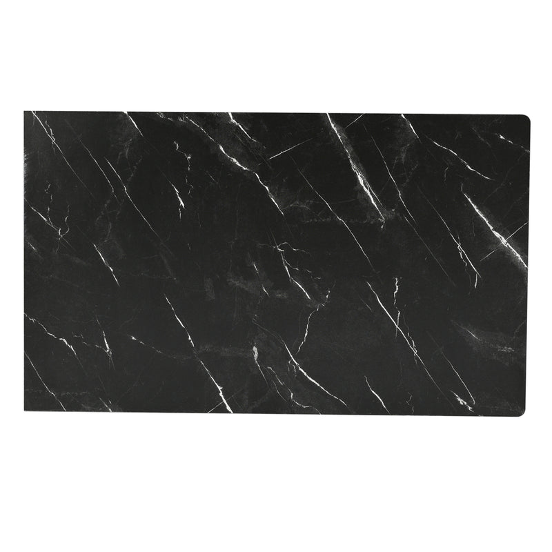 Table basse rectangulaire effet marbre noir et bois 90*54*40cm SCRELKAID