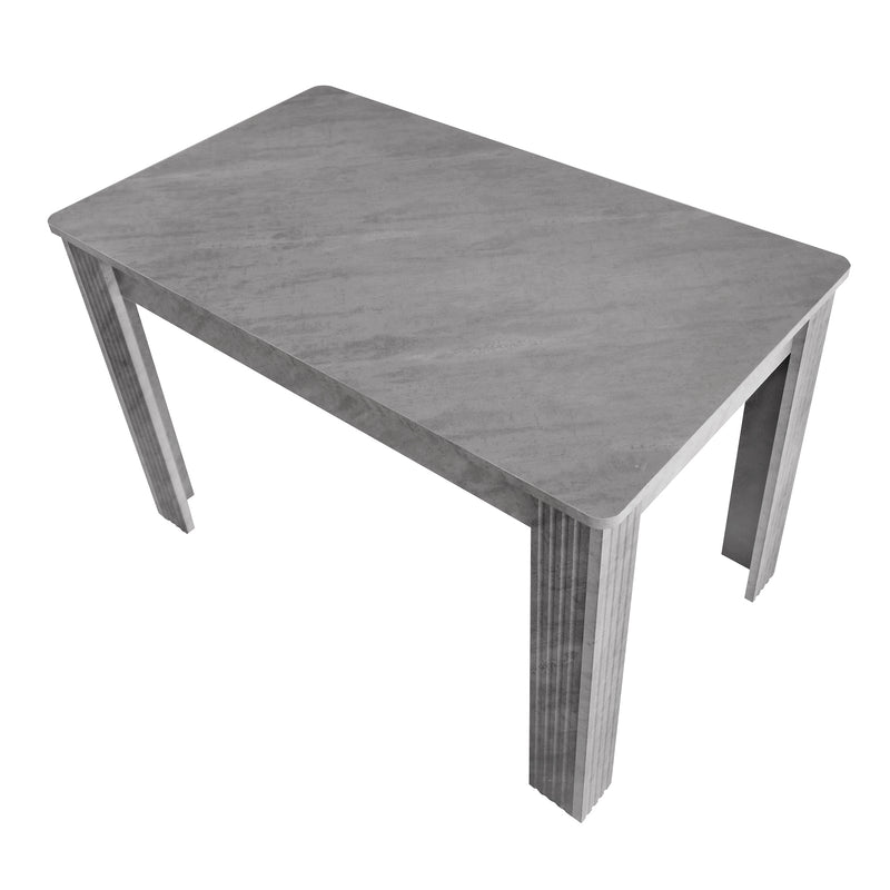 Table de salle rectangulaire en MDF imitation béton robuste 117x68 VAASAIX