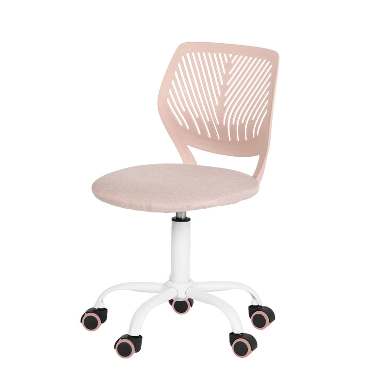 Chaise de bureau pour enfant rose pastel à roulettes CARNATION MALMONEW PINK