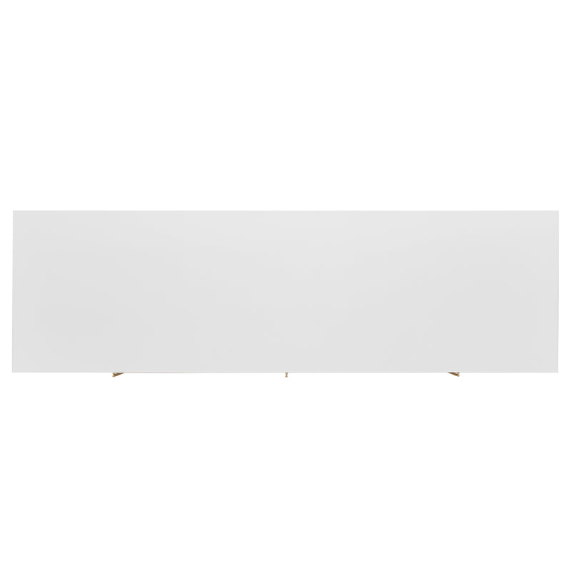 Commode buffet haut avec 3 portes blanc motif de forme U H81/B138/T40 CRUUGREN WHITE