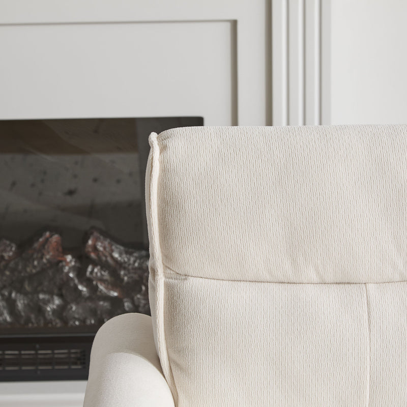 Canapé-lit convertible 2 places velours beige clair, dossier 5 positions RIDGEGLEN