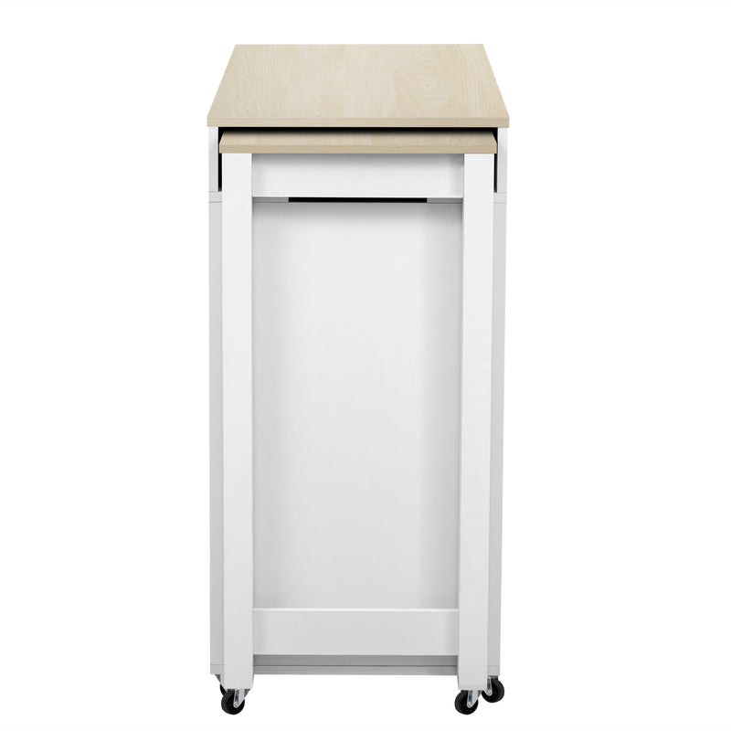 Îlot de cuisine mobile multifonctionnel avec plateau rétractable 2 tiroirs et 4 portes CAPSID