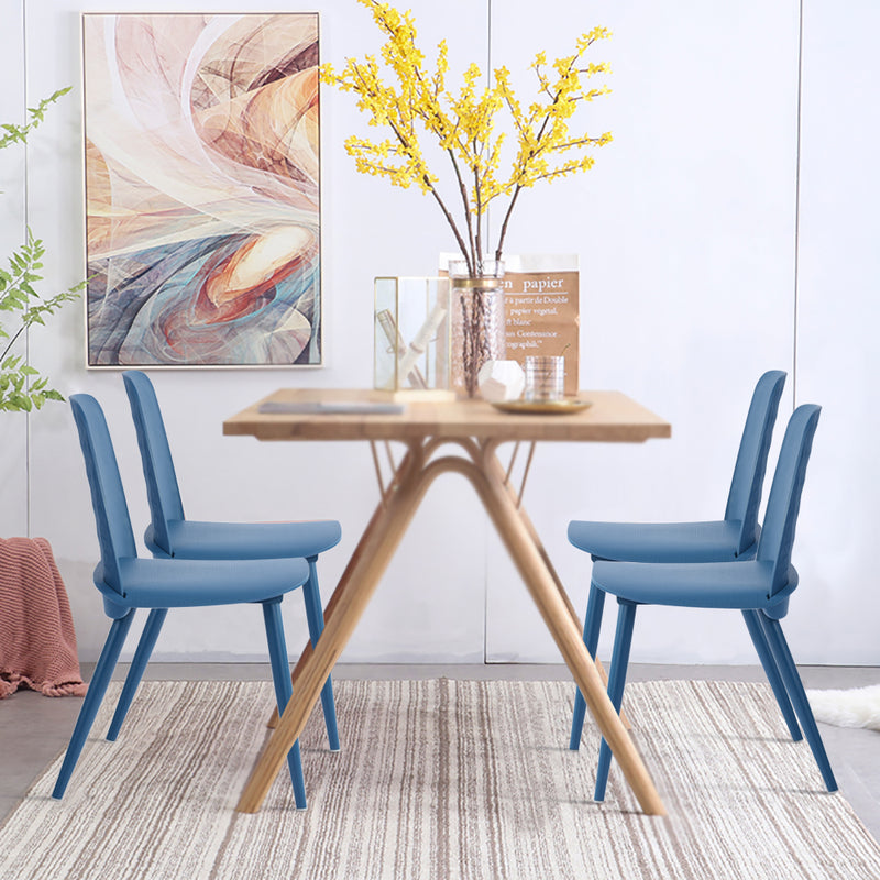 Set mit 4 blauen Design-Esszimmerstühlen ARKEN DARKBLUE FL