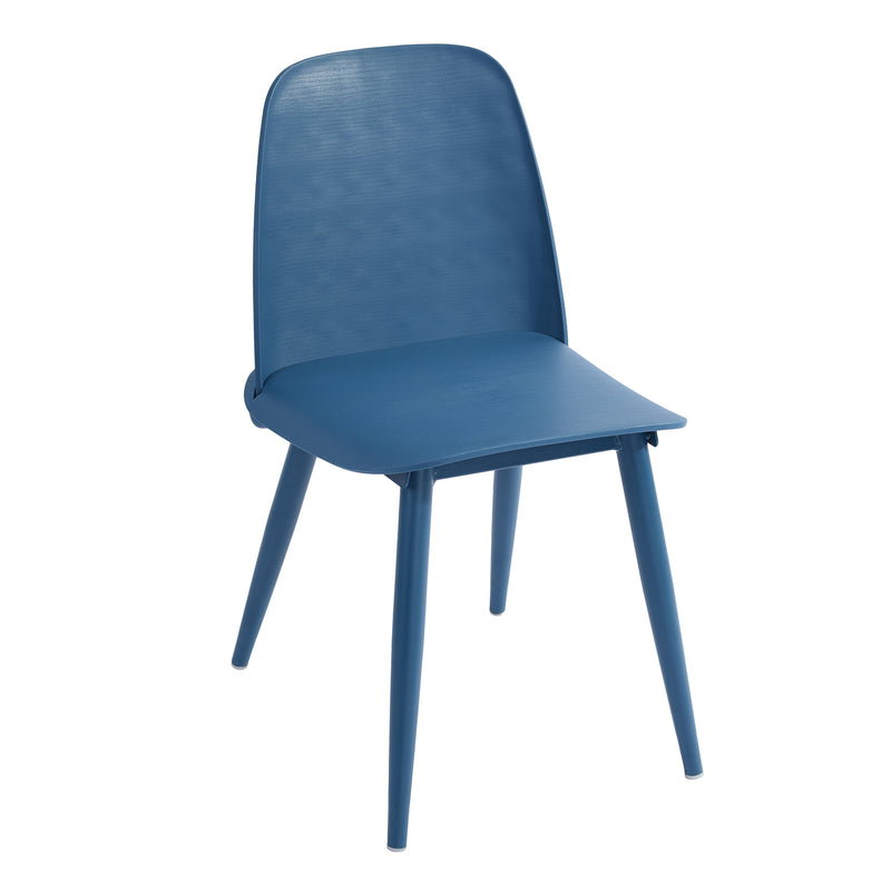 Lot de 4 chaises de salle à manger design bleu ARKEN DARKBLUE FL