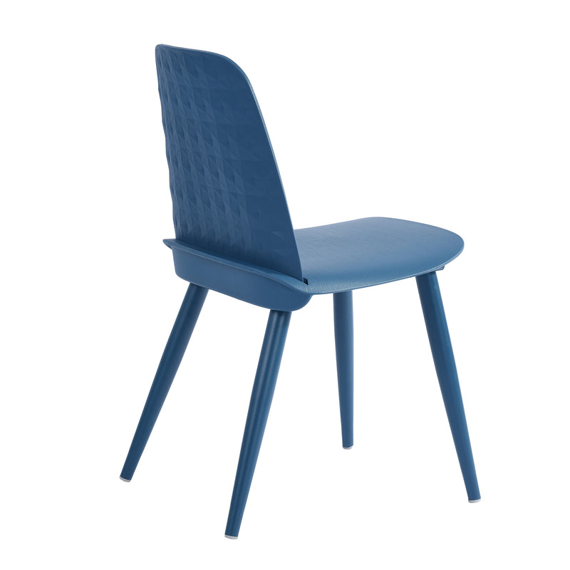 Set mit 4 blauen Design-Esszimmerstühlen ARKEN DARKBLUE FL