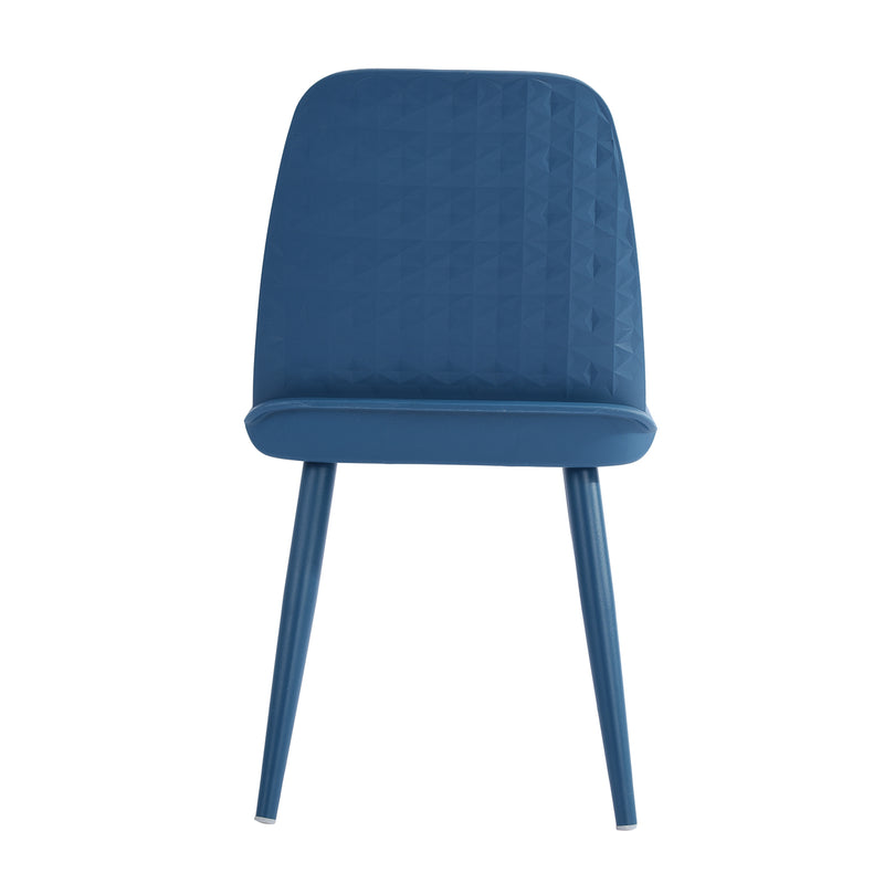 Lot de 4 chaises de salle à manger design bleu ARKEN DARKBLUE FL