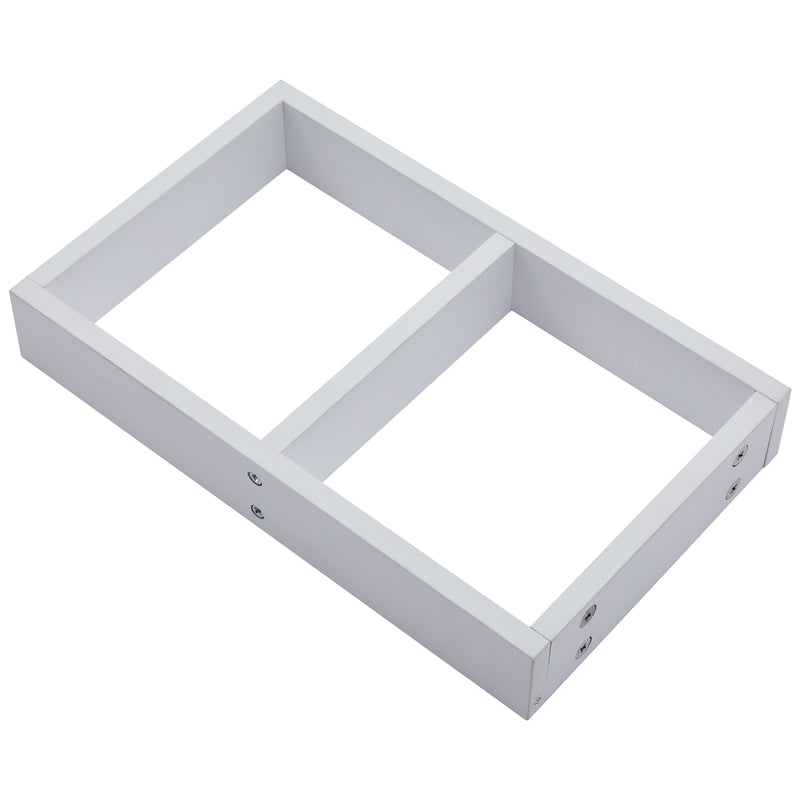 Table basse double plateau brillant pivotant à 360° en blanc et effet marbre grise clair 70*70cm ACHO