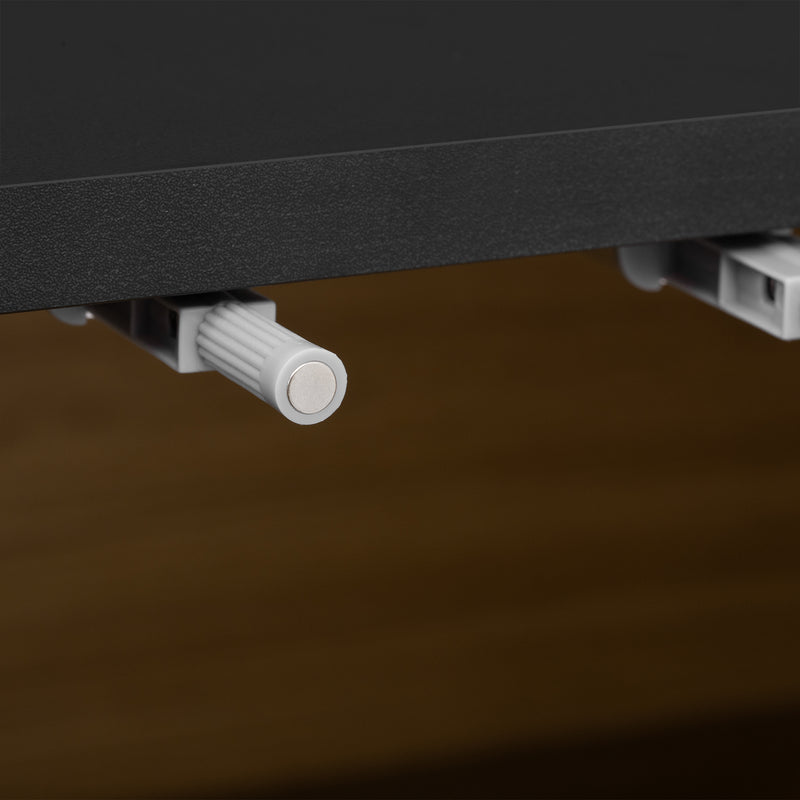 Buffet effet bois noyer et noir avec 2 tiroirs 2 portes ALTAI WOOD