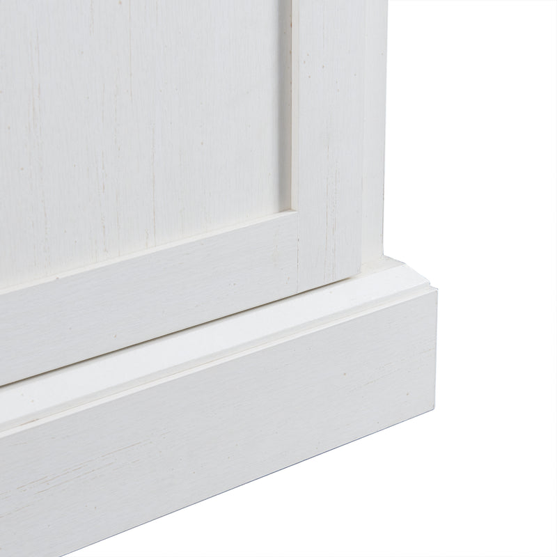 Grand buffet blanc moderne avec 4 portes et 2 tiroirs BHONPHAIT