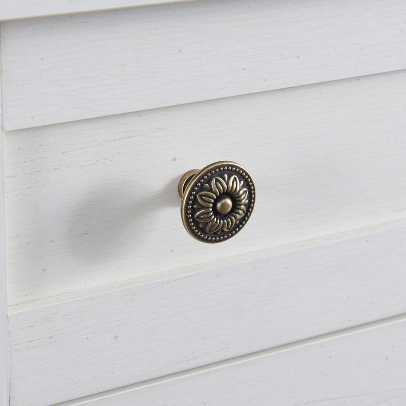 Grand buffet blanc moderne avec 4 portes et 2 tiroirs BHONPHAIT