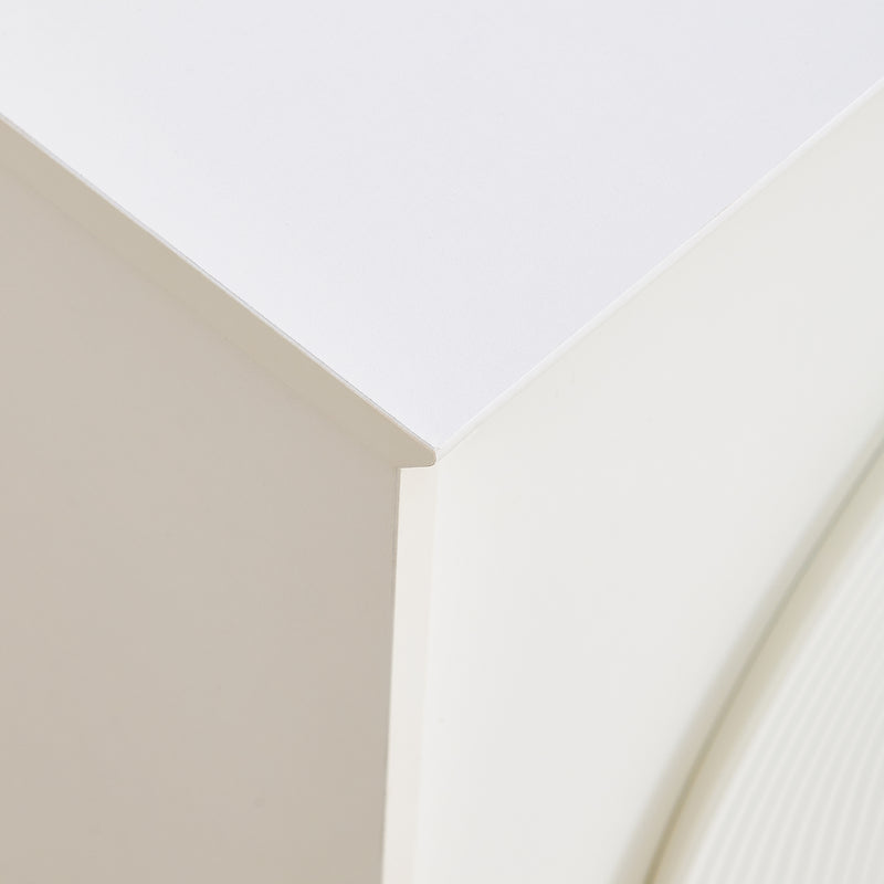 Buffet blanc mat élégant forme arches en relief 4 portes BRACT