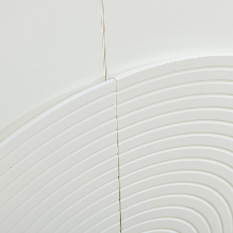Buffet blanc mat élégant forme arches en relief 4 portes BRACT