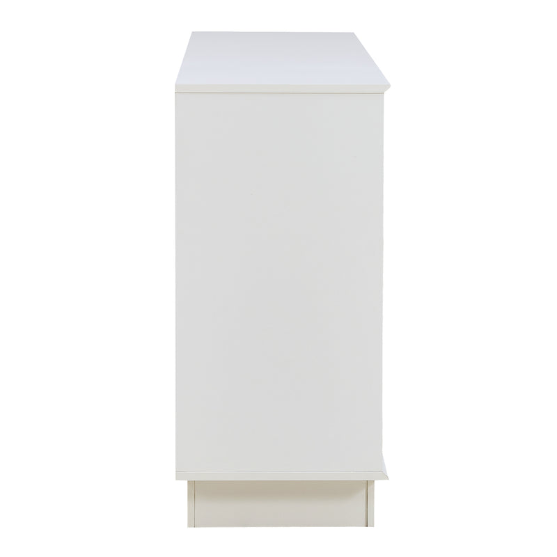 Buffet blanc mat élégant forme arches en relief 4 portes BRACT