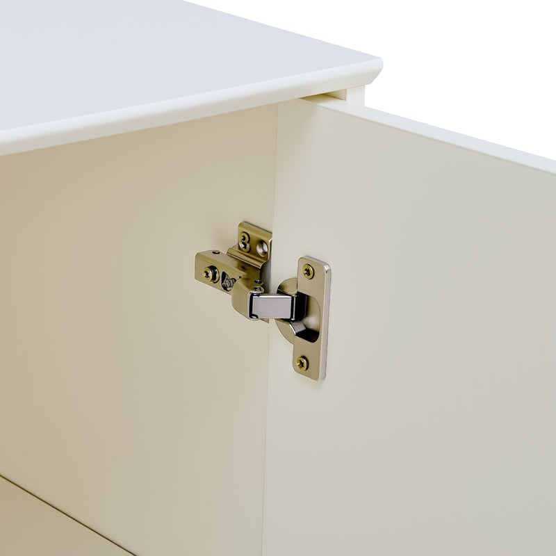 Buffet blanc mat élégant forme arches en relief 4 portes BRACT