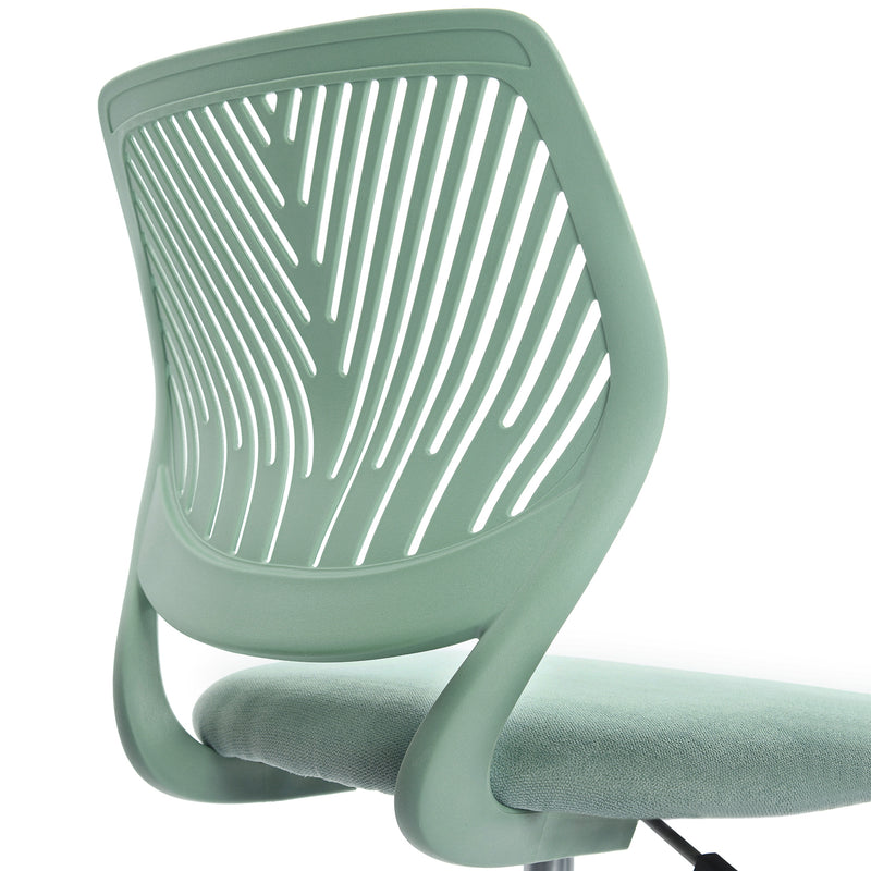 Chaise de bureau pour enfant vert sauge à roulettes CARNATION FABRIC AQUA