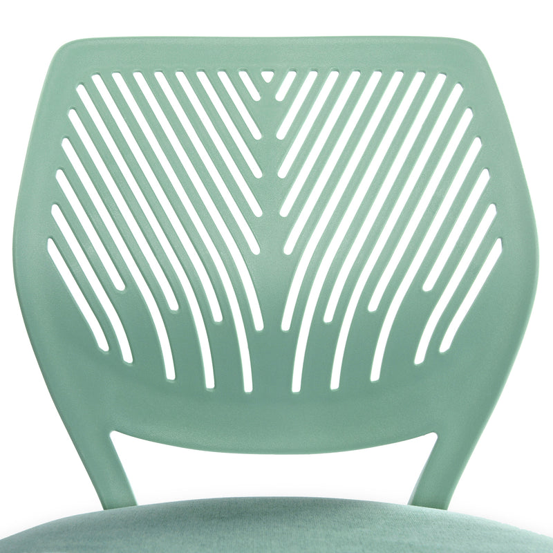 Chaise de bureau pour enfant vert sauge à roulettes CARNATION FABRIC AQUA