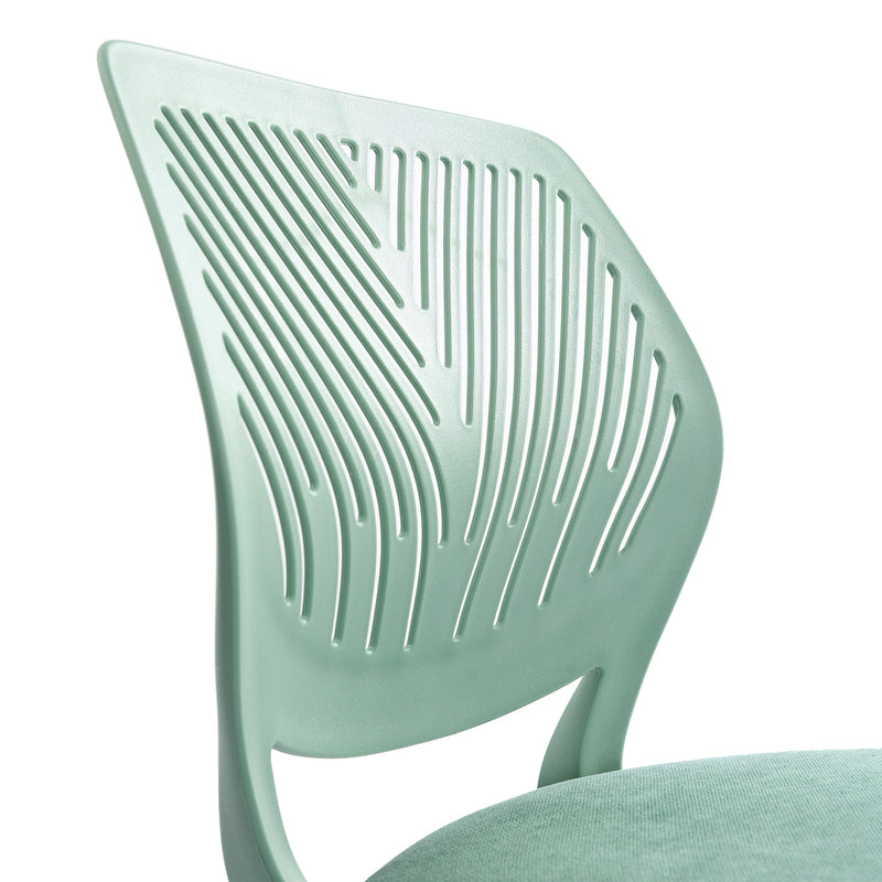 Chaise de bureau pour enfant vert sauge à roulettes CARNATION FABRIC AQUA