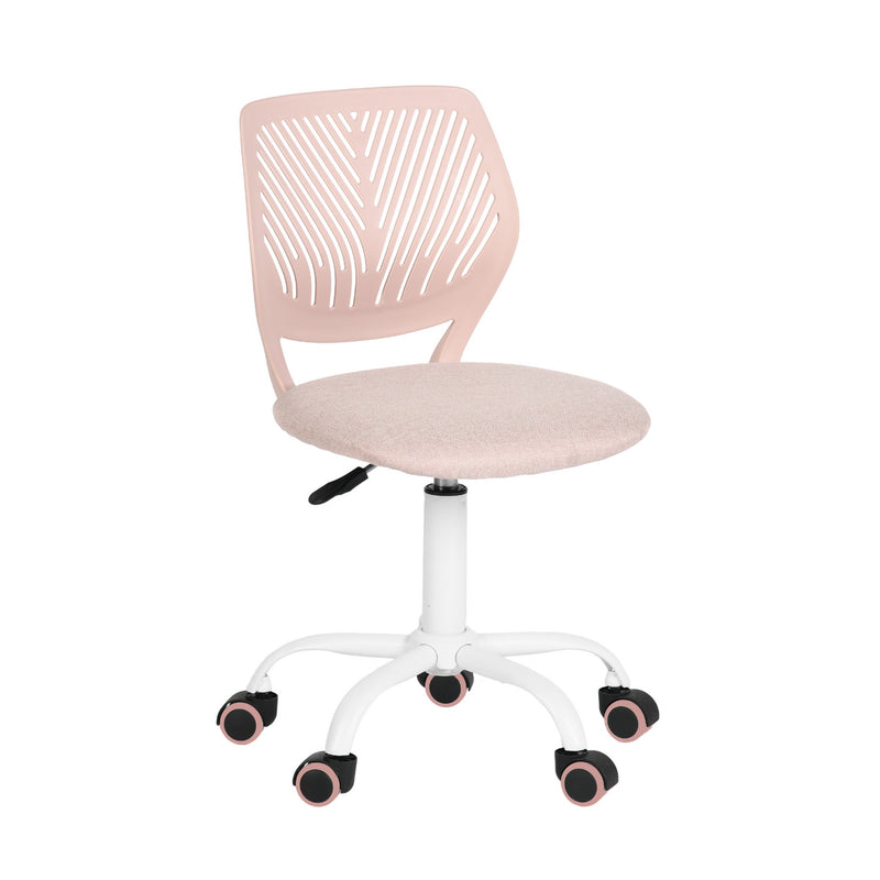 Chaise de bureau pour enfant rose pastel à roulettes CARNATION MALMONEW PINK