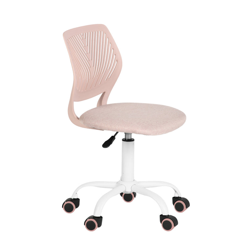 Chaise de bureau pour enfant rose pastel à roulettes CARNATION MALMONEW PINK