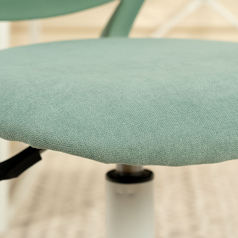 Chaise de bureau pour enfant vert sauge à roulettes CARNATION FABRIC AQUA