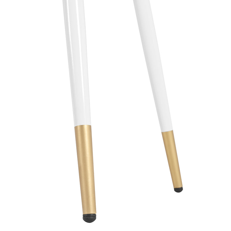 Coiffeuse blanche plateau rétractableavec miroir LED à luminosité réglable couleur et 6 tiroirs (sans tabouret) CUTICLE