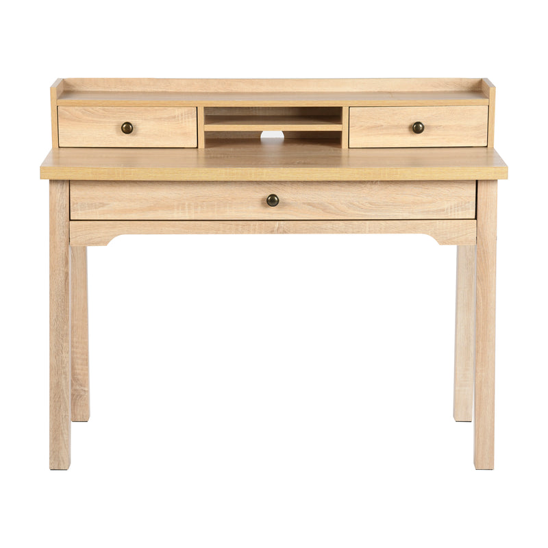 Bureau classique en bois, avec tiroirs et rangements DEVAKI