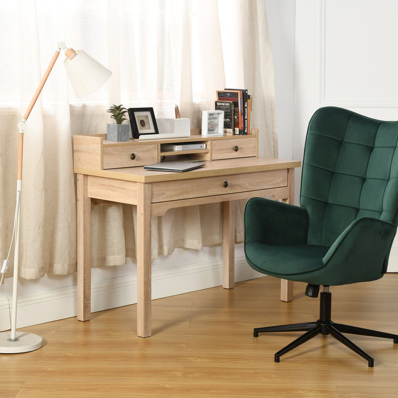 Bureau classique en bois, avec tiroirs et rangements DEVAKI