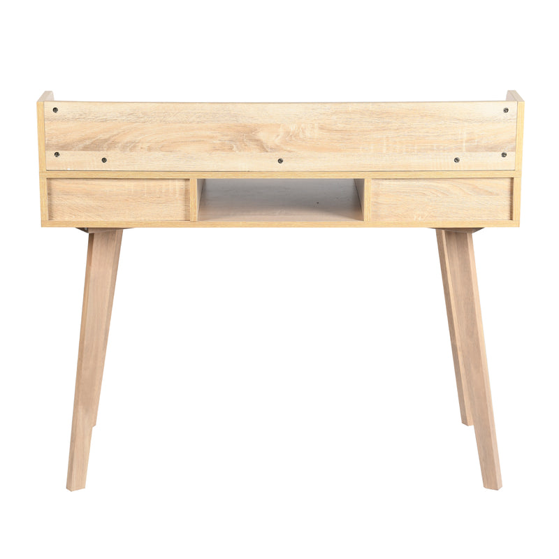 Bureau moderne avec tiroirs et rangement en bois 105*55*75-90cm DOMANA LIGHT WOOD SMALL