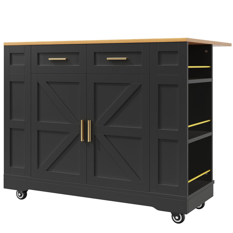 Chariots de cusisine noire extensible scandinaveen MDF avec roulettes DHENPHU
