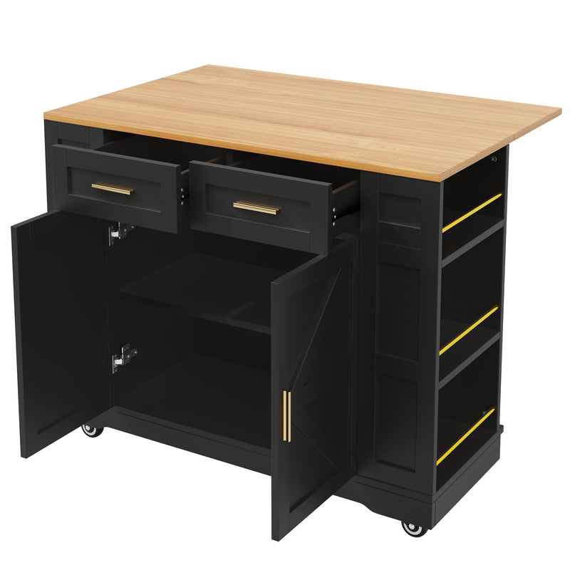 Chariots de cusisine noire extensible scandinaveen MDF avec roulettes DHENPHU