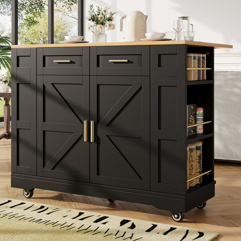 Chariots de cusisine noire extensible scandinaveen MDF avec roulettes DHENPHU