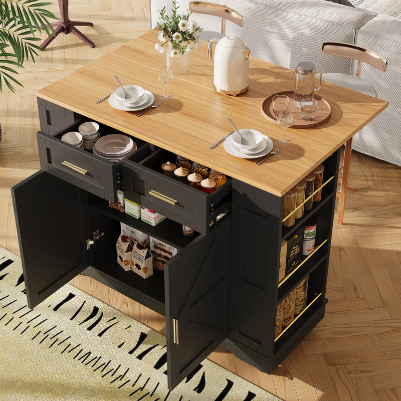 Chariots de cusisine noire extensible scandinaveen MDF avec roulettes DHENPHU