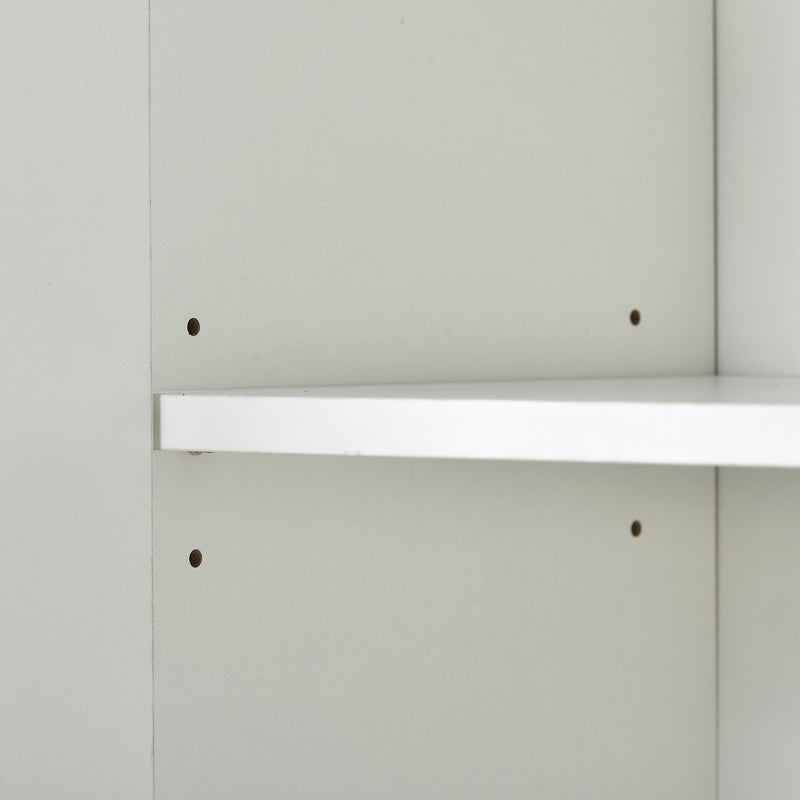 Buffet minimaliste blanc 4 portes sans poignées avec pieds dorés 120*30*80cm EICERS WHITE