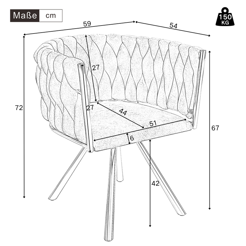 Lot de 2 chaises de salle à manger pivotant 360° velours gris matelassé et base doré EPICUTICL