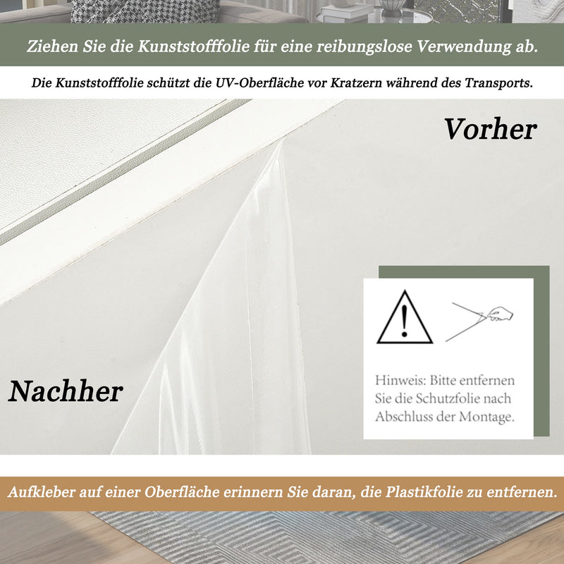 Table basse carrée blanche haute brillance pivotant à 360° et éclairage LED 16 couleurs FEN