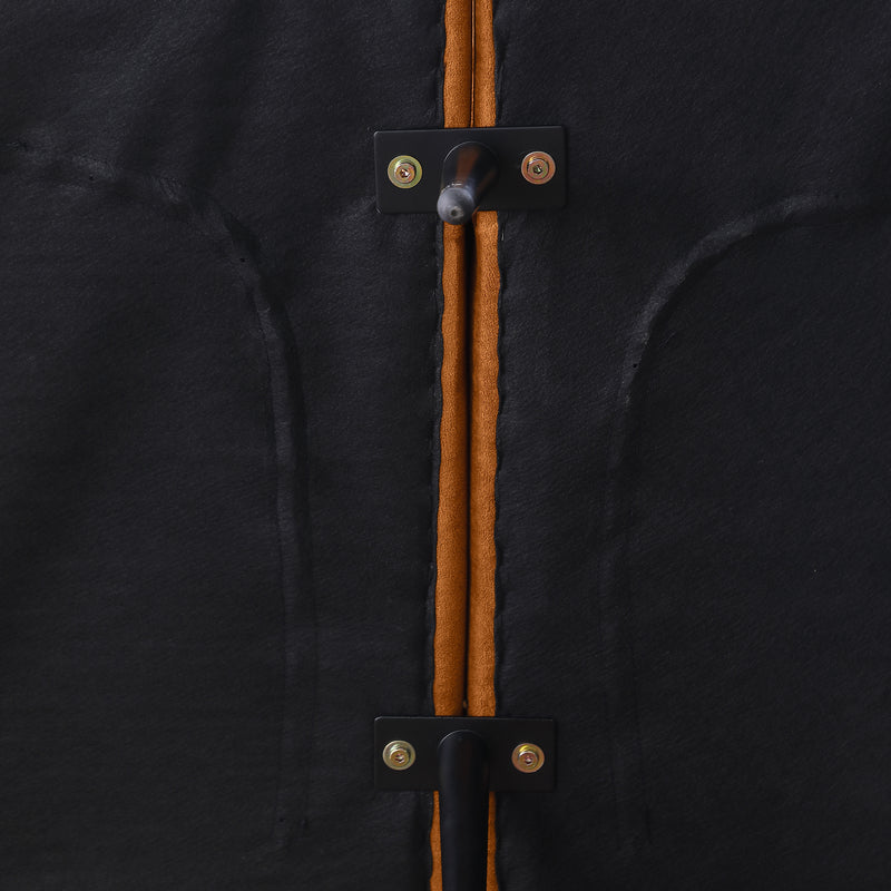 Canapé-lit 3 places velours côtelé jaune moutarde avec pieds en métal FLOWER