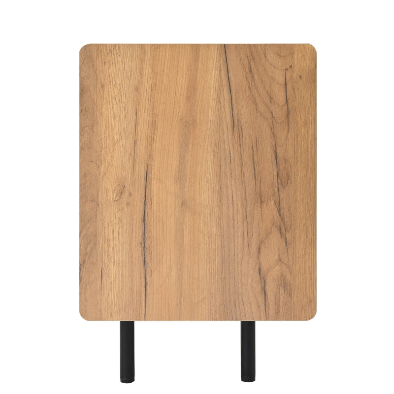 Meuble TV moderne noir effet bois 3 portes texturés GHITIX