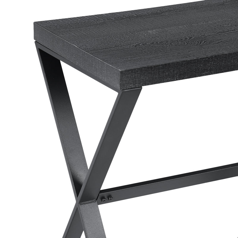 Table à point rectangulaire effet bois noir bout de canapé  CARVALHO SIDE TABLE A