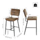 Conjunto de 2 taburetes de bar modernos en ABS negro y diseño en estilo escandinavo BAER BLACK A