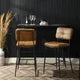 Conjunto de 2 taburetes de bar modernos en ABS negro y diseño en estilo escandinavo BAER BLACK A