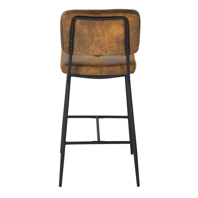 Conjunto de 2 taburetes de bar modernos en ABS negro y diseño en estilo escandinavo BAER BLACK A