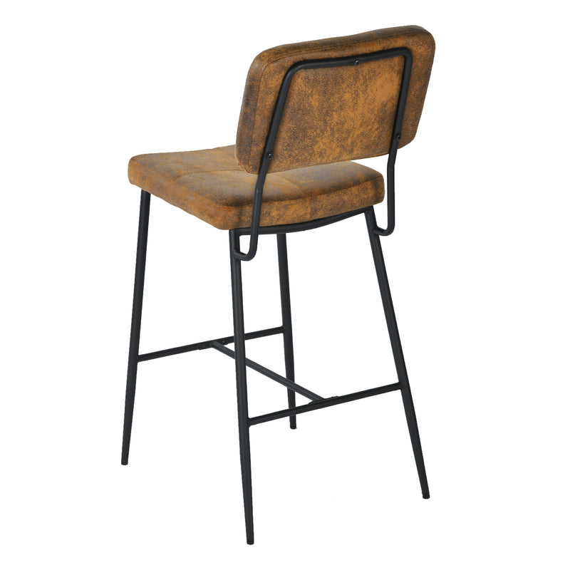 Conjunto de 2 taburetes de bar modernos en ABS negro y diseño en estilo escandinavo BAER BLACK A
