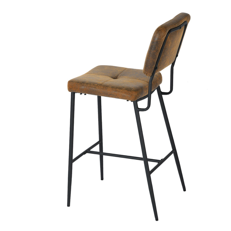 Conjunto de 2 taburetes de bar modernos en ABS negro y diseño en estilo escandinavo BAER BLACK A