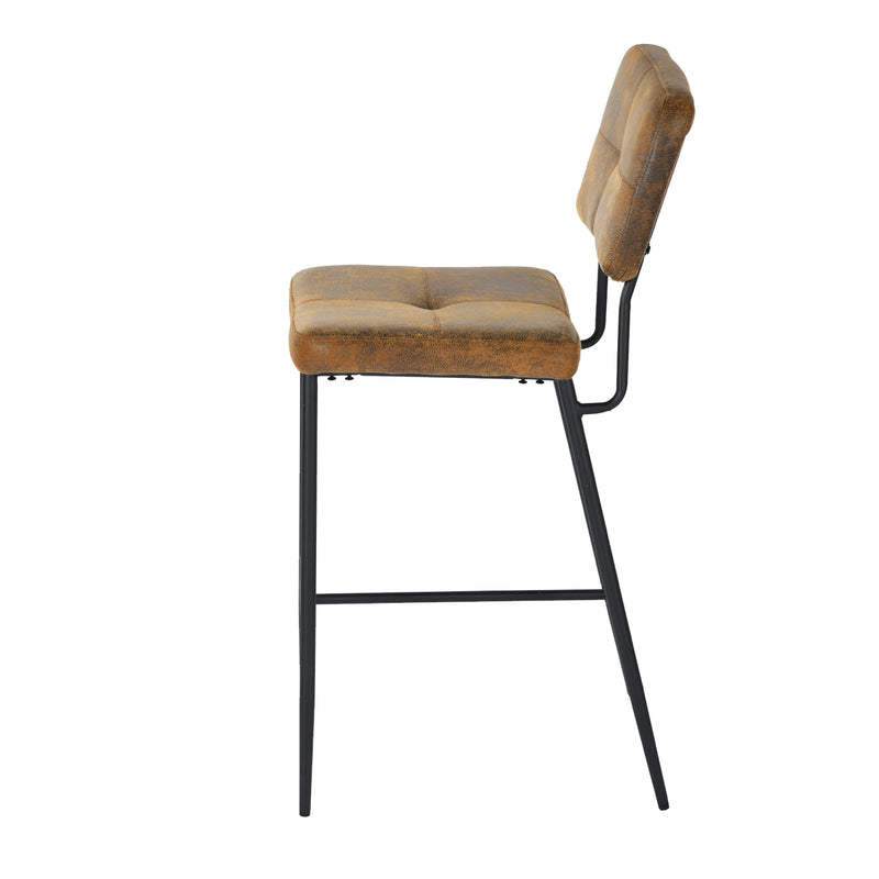 Conjunto de 2 taburetes de bar modernos en ABS negro y diseño en estilo escandinavo BAER BLACK A