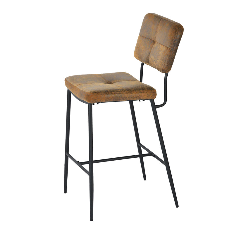 Conjunto de 2 taburetes de bar modernos en ABS negro y diseño en estilo escandinavo BAER BLACK A