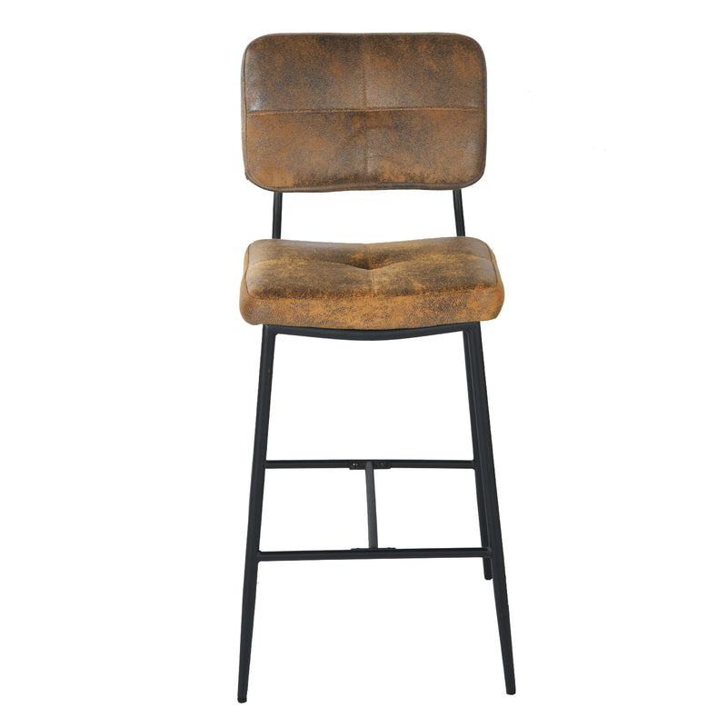 Conjunto de 2 taburetes de bar modernos en ABS negro y diseño en estilo escandinavo BAER BLACK A