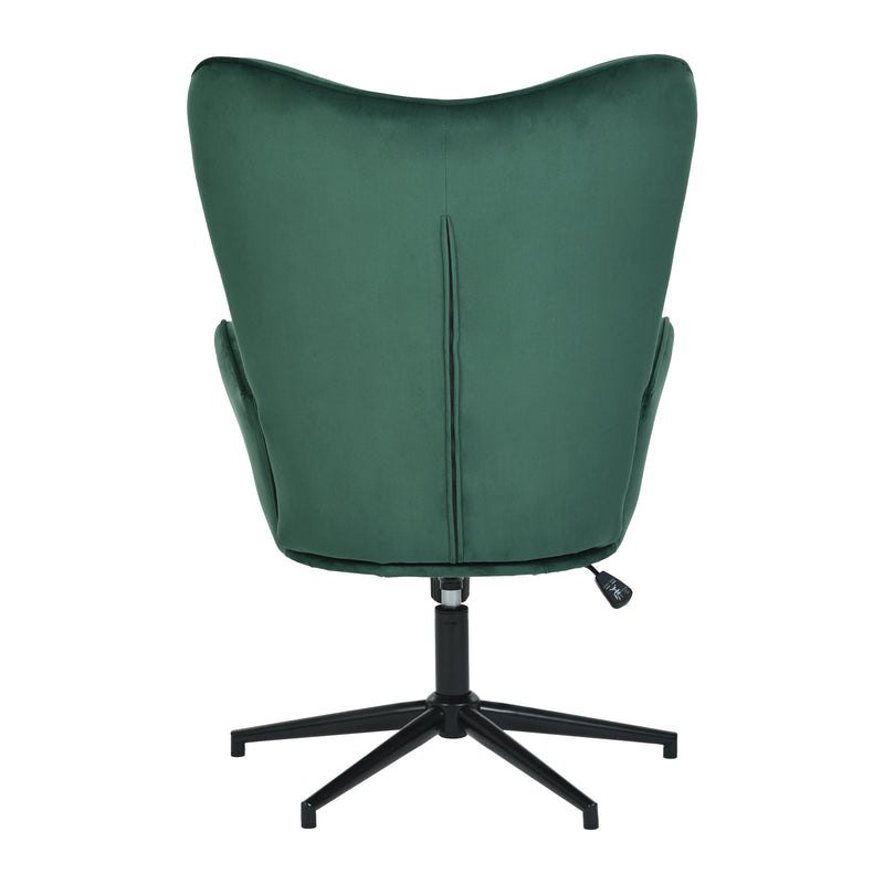 Skandinavischer Bürosessel mit Armlehnen, 360°, aus grünem Samt IRIS VELVET GREEN