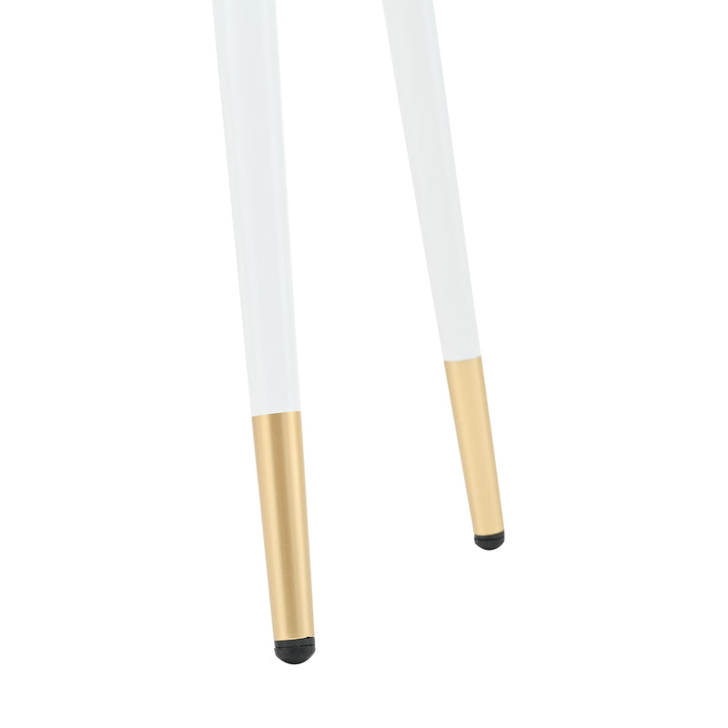 Coiffeuse modulable blanche avec miroir LED, 4 tiroirs et chevet lumineuse (sans tabouret) INNOVAT