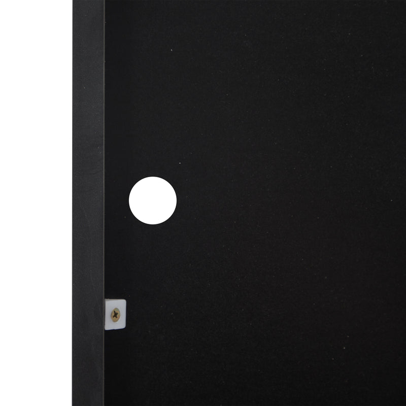 Vitrine haute noire éclairage LED grande porte 3 titoirs KARCILS